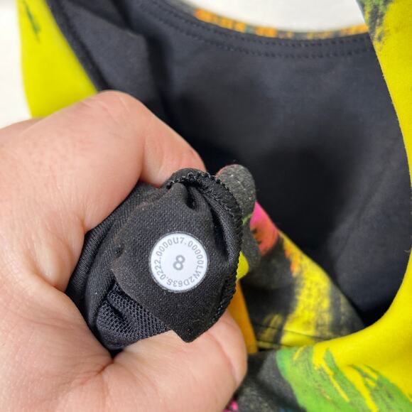 LULULEMON Wunder Train Longline Bra Medium Support C/D Cup Undertone Black Sz 8 - Picture 6 of 6